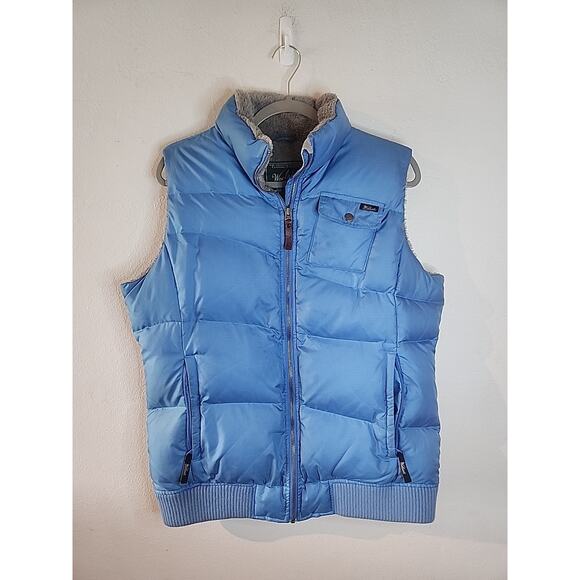 Vintage Woolrich Vest Womens Large Puffer Insulated Down/polyester Blend Fleece - Picture 1 of 7